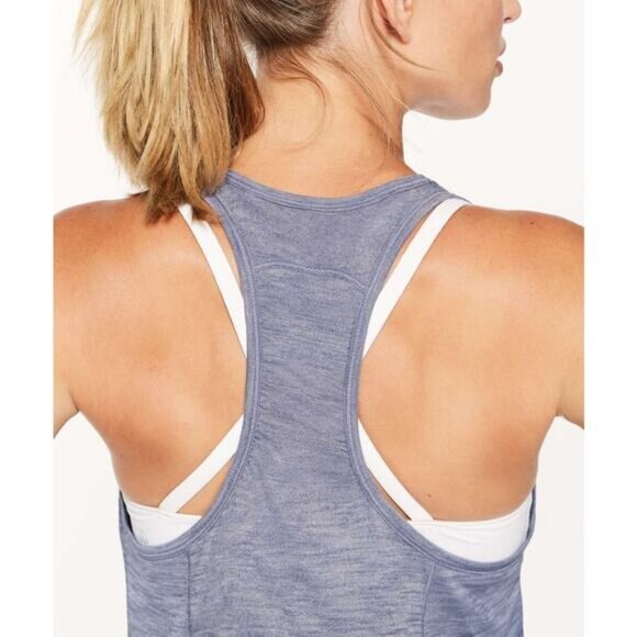 Lululemon Our Sport Tank Light Luon In Heathered Peri Purple Size 4 - Picture 4 of 9